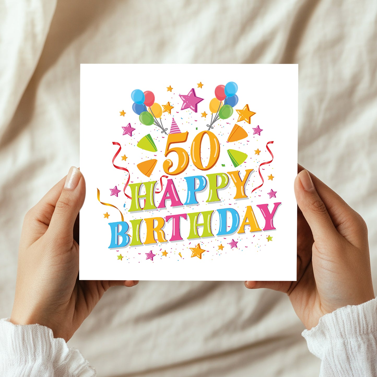 50th Birthday Card For Mum Sister Auntie Nan Friend Milestone