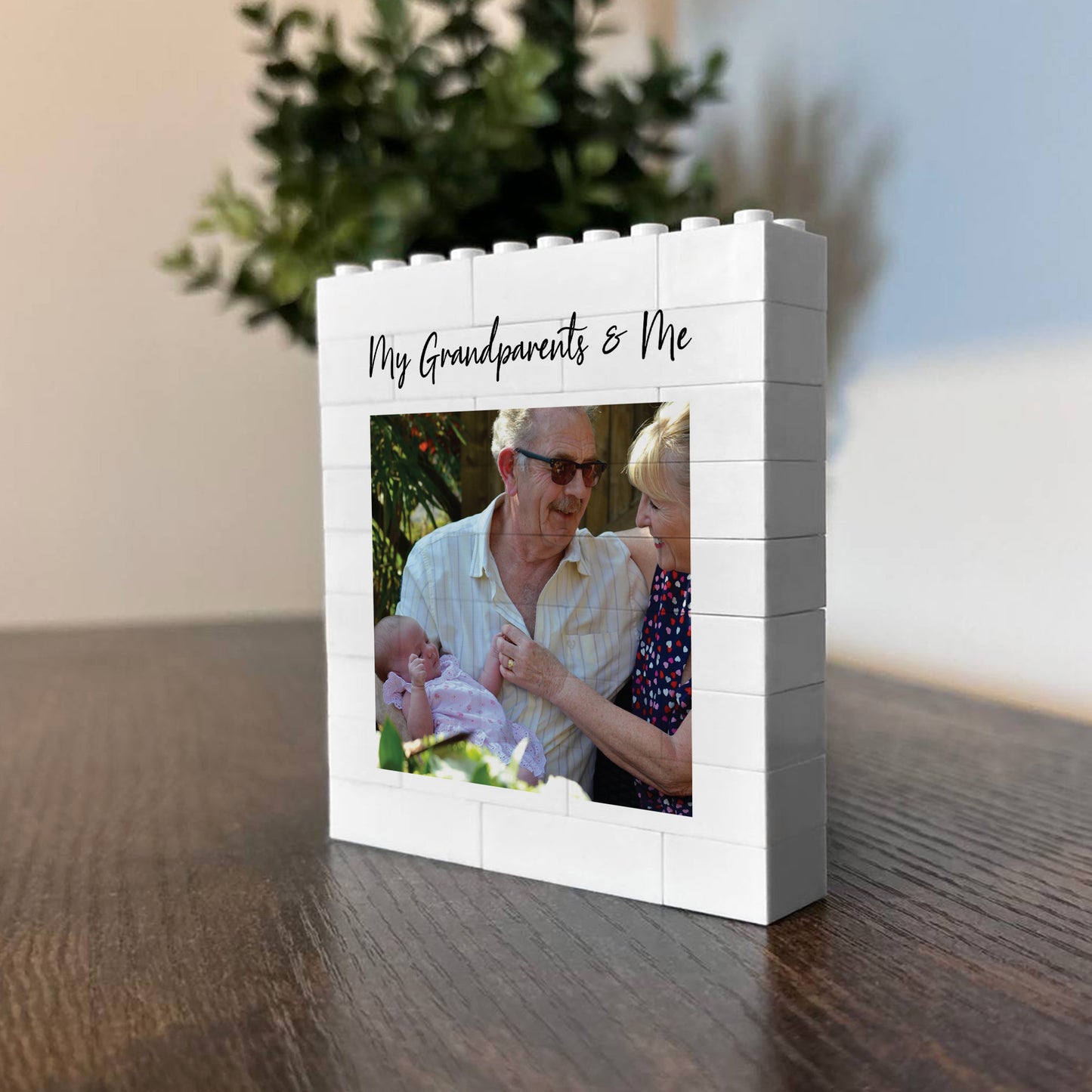Personalised My Grandparents & Me Brick Photo Block Gift