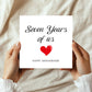 7th Anniversary Card For Husband Wife Boyfriend Girlfriend