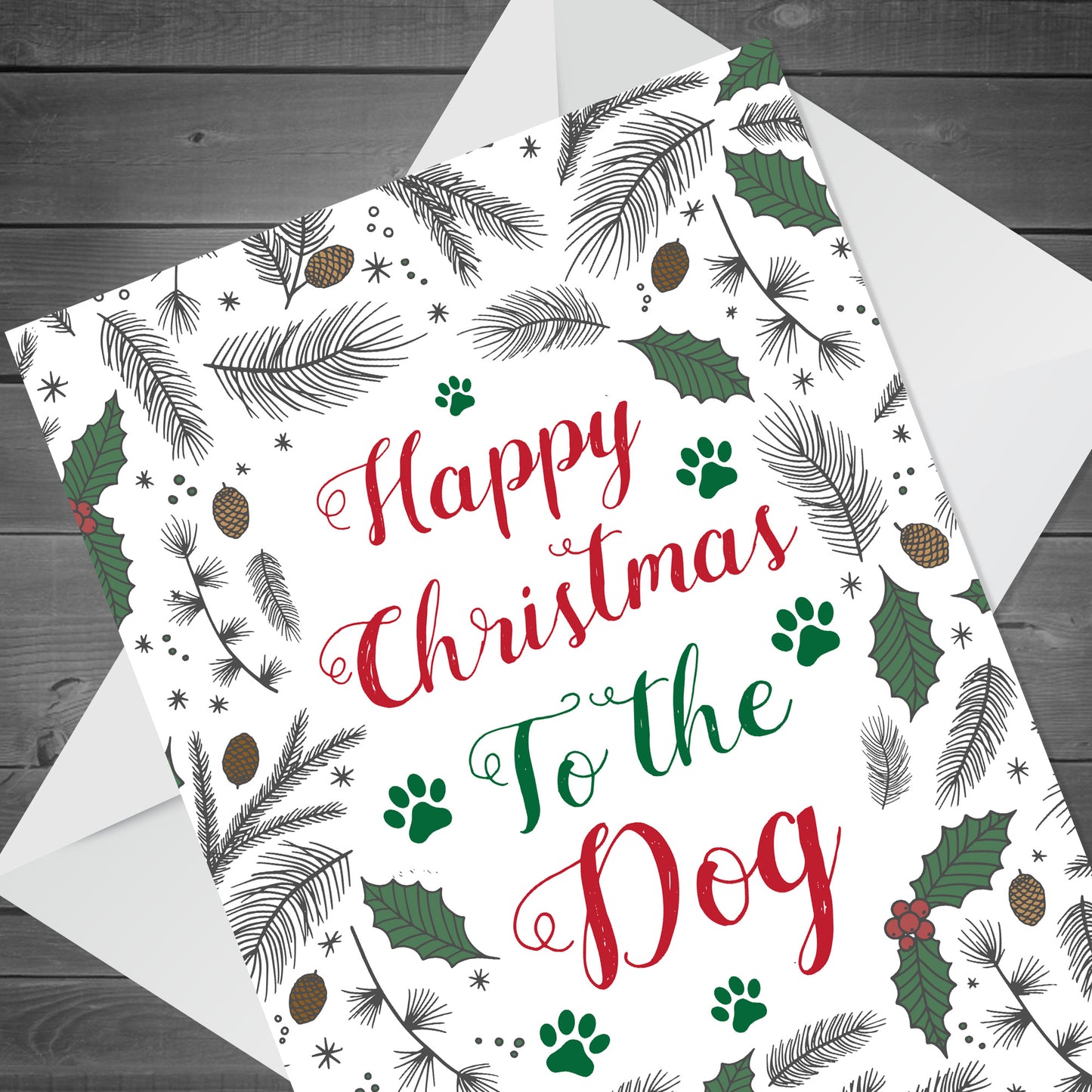 Happy Christmas To The Dog Funny Christmas Card Christmas Card