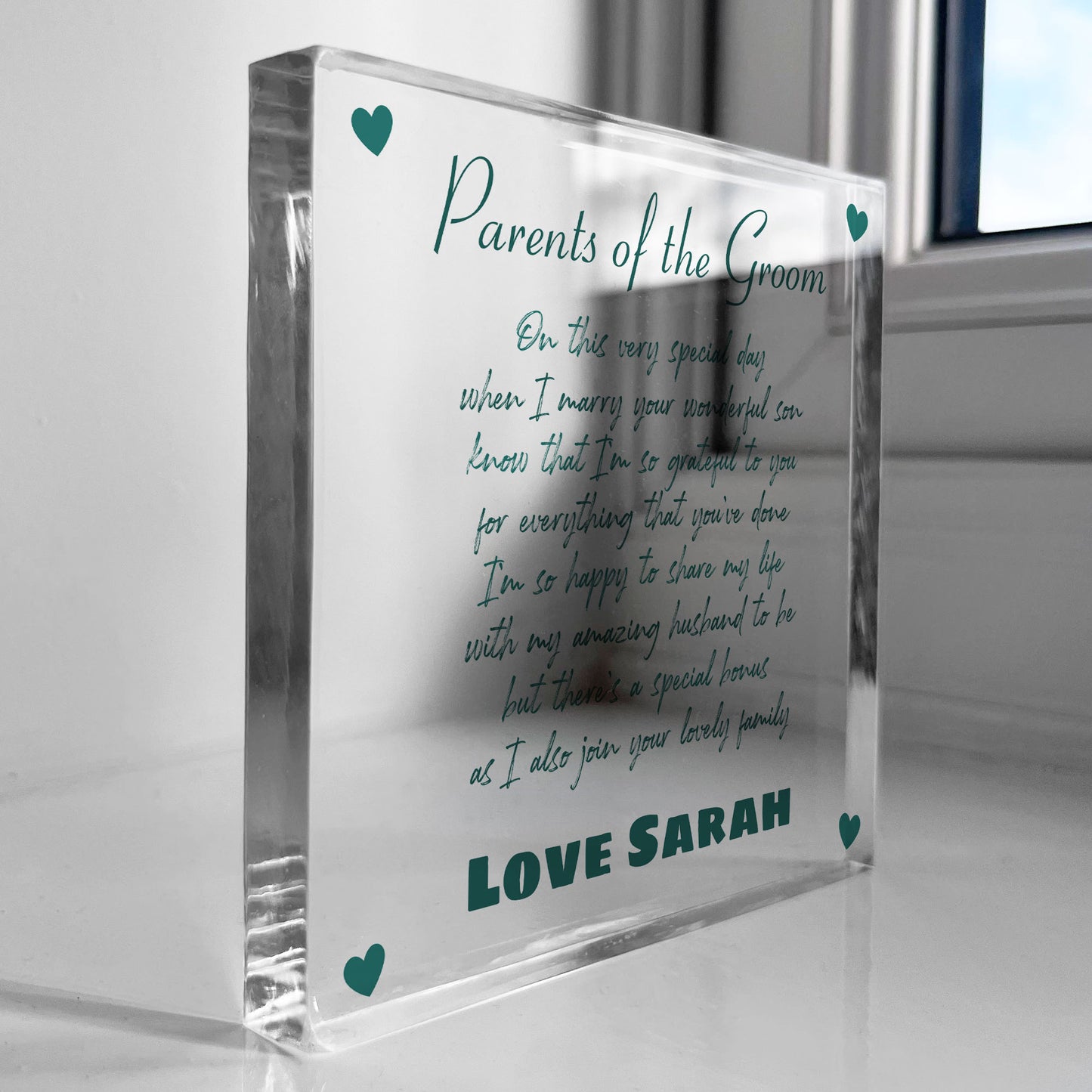 Personalised Gift For Parents Of Groom Mother Father Of Groom