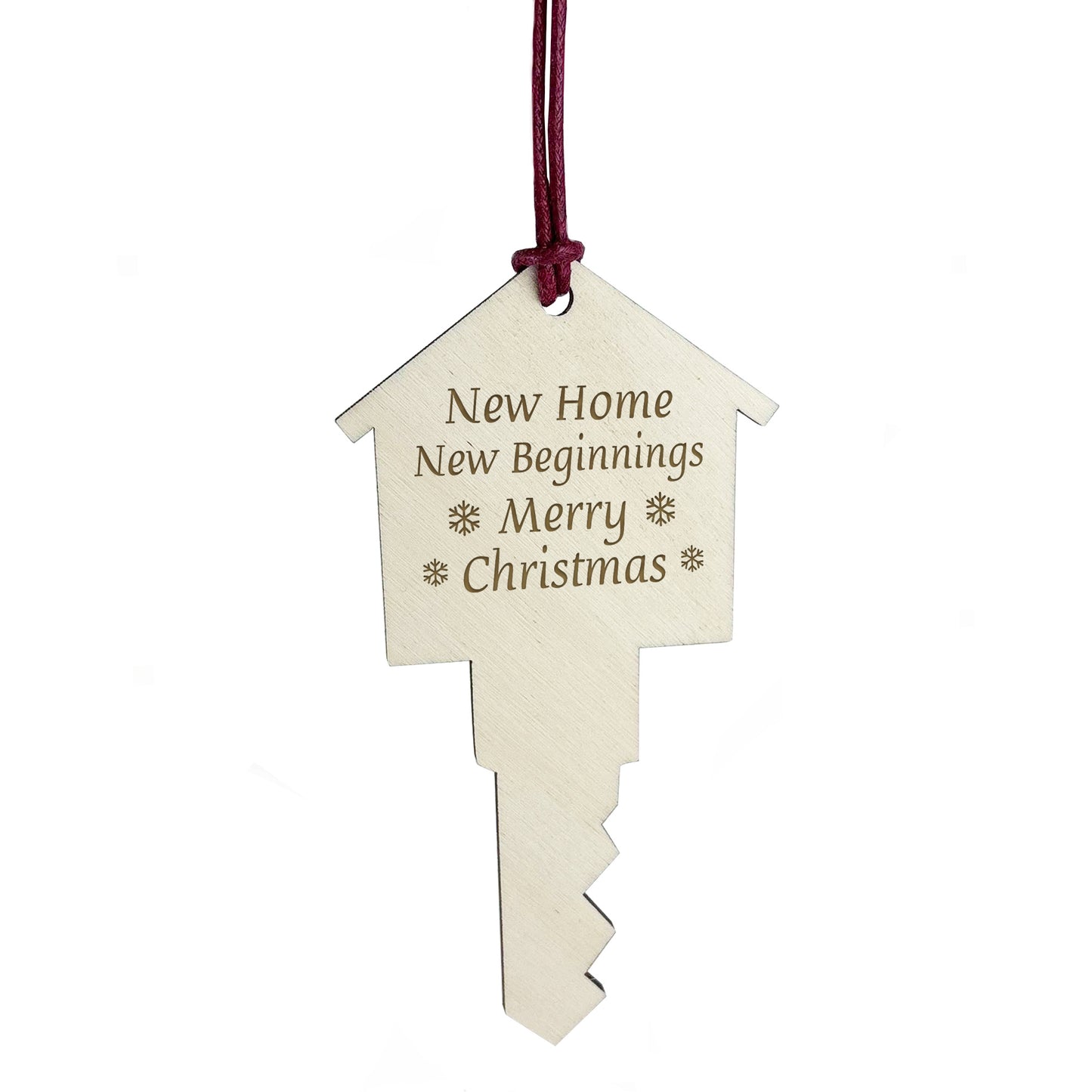 New Home Housewarming Christmas Bauble Wooden Tree Decoration