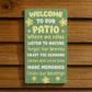 Welcome To Our Patio Hanging Wall Door Sign Outdoor Signs