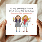 BEST FRIEND Birthday Card With Kraft Envelope Bestie BFF