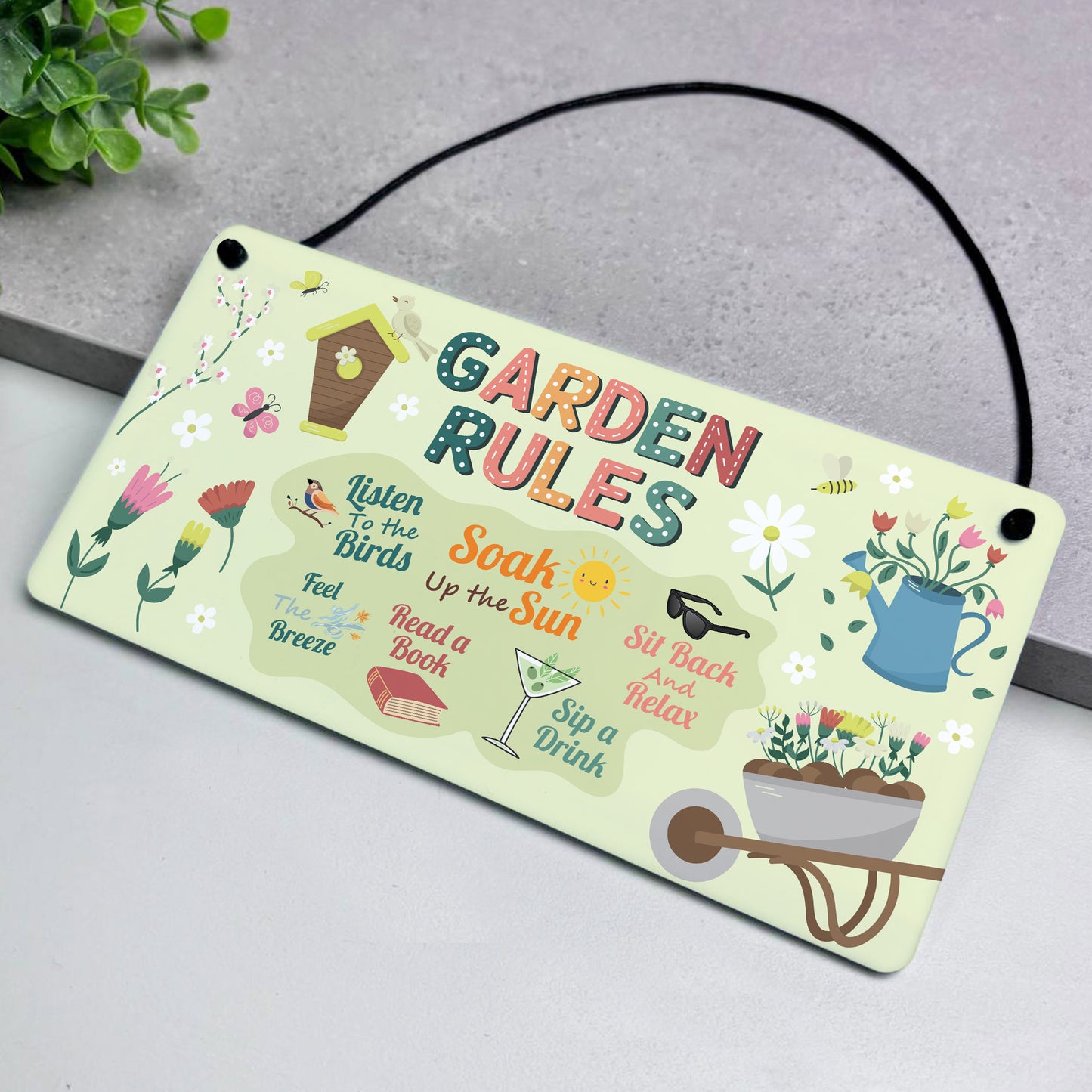 Garden Sign For Outside Hanging Beautiful Garden Rules Sign