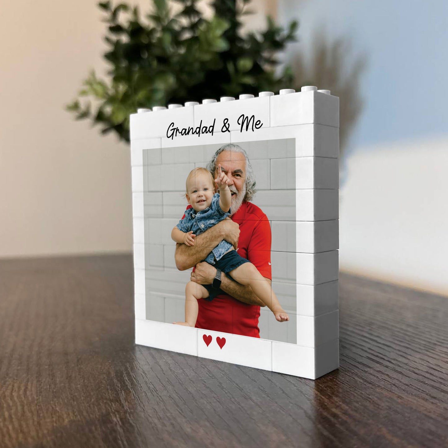 Happy Fathers Day Gift For Grandad Personalised Photo Block