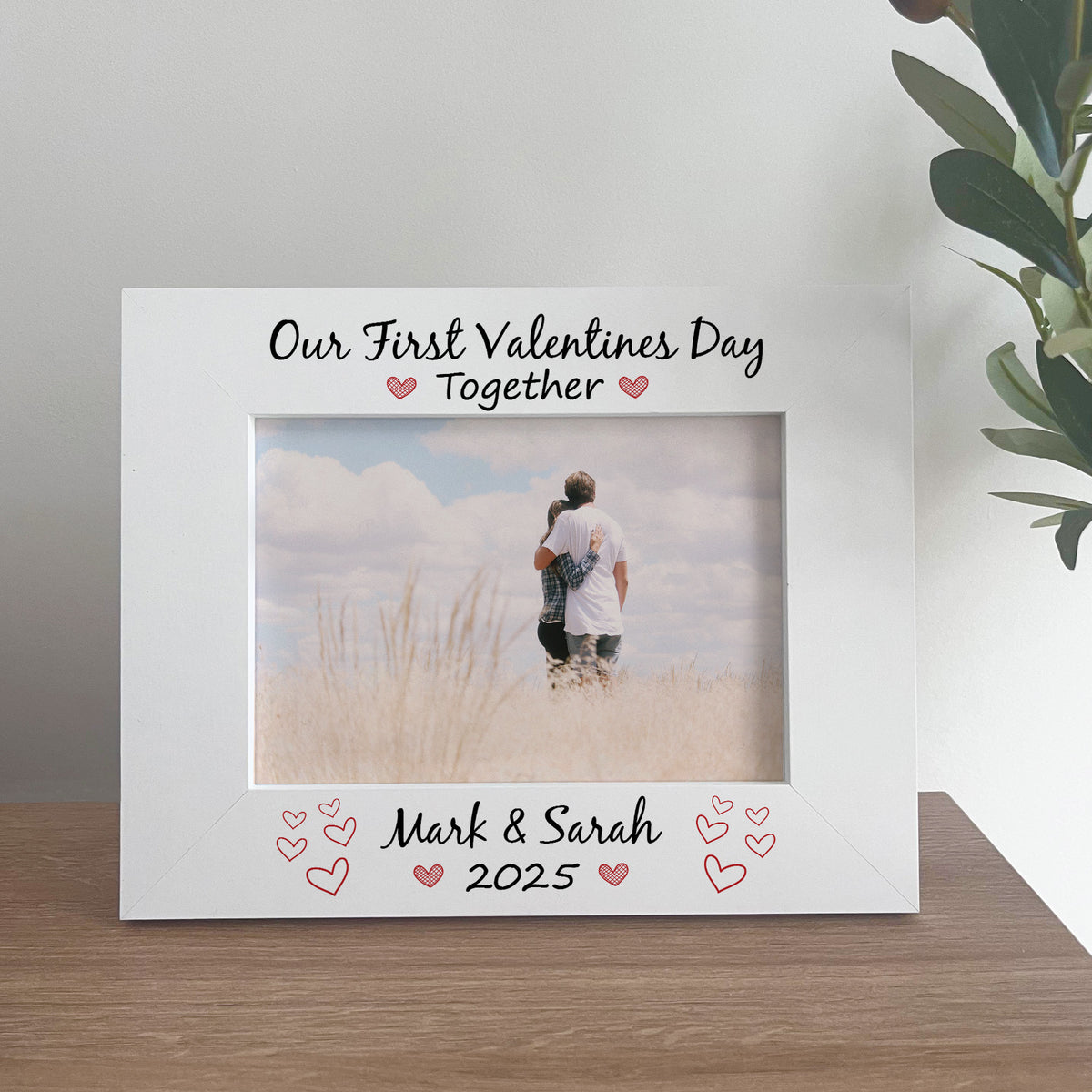 Personalised Photo Frame For Couple 1st Valentines Day Gift