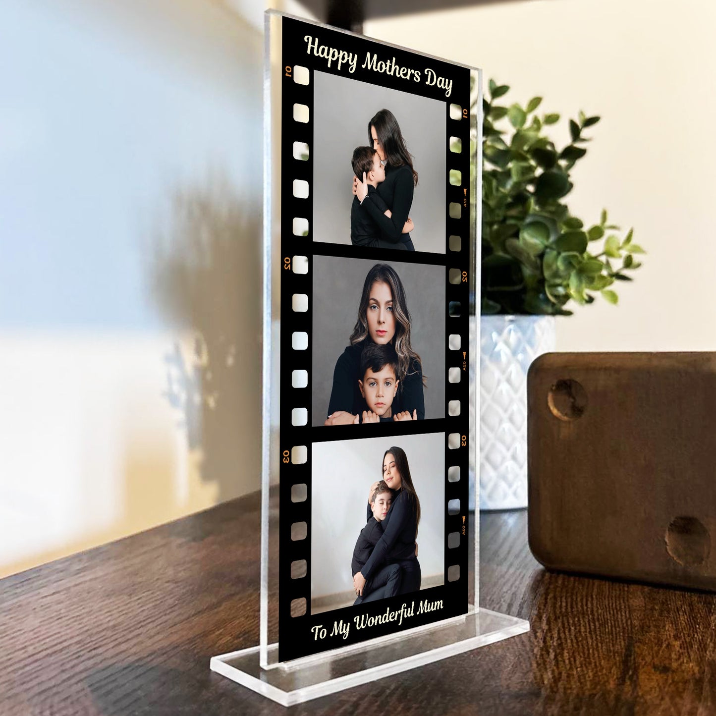Personalised Film Photo Plaque Mum Photo Collage Wonderful Mum