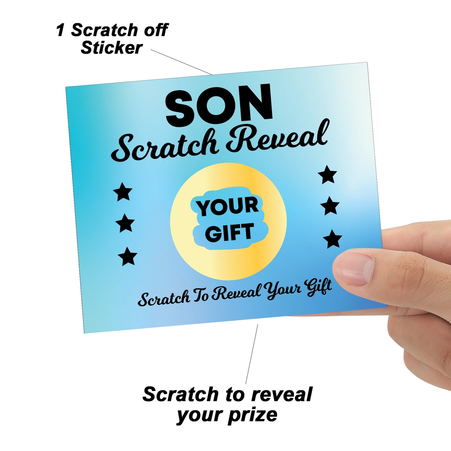 Son Scratch Card Gift Reveal For Birthday Son Card Scratch off