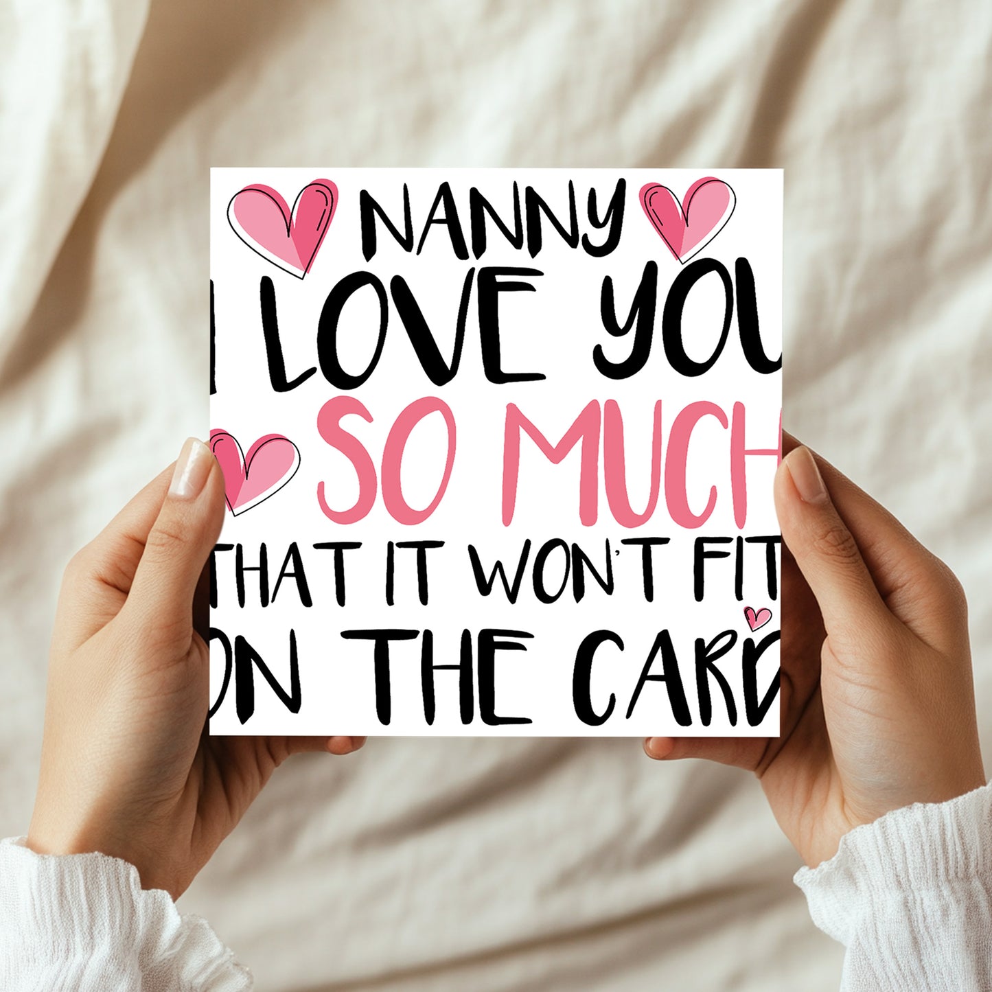Card For Nanny Birthday With Envelope Included Mothers Day Cards