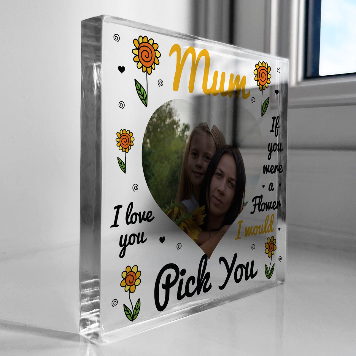 Personalised Mum Gift, Photo Plaque, Id Pick You, Mum Gifts