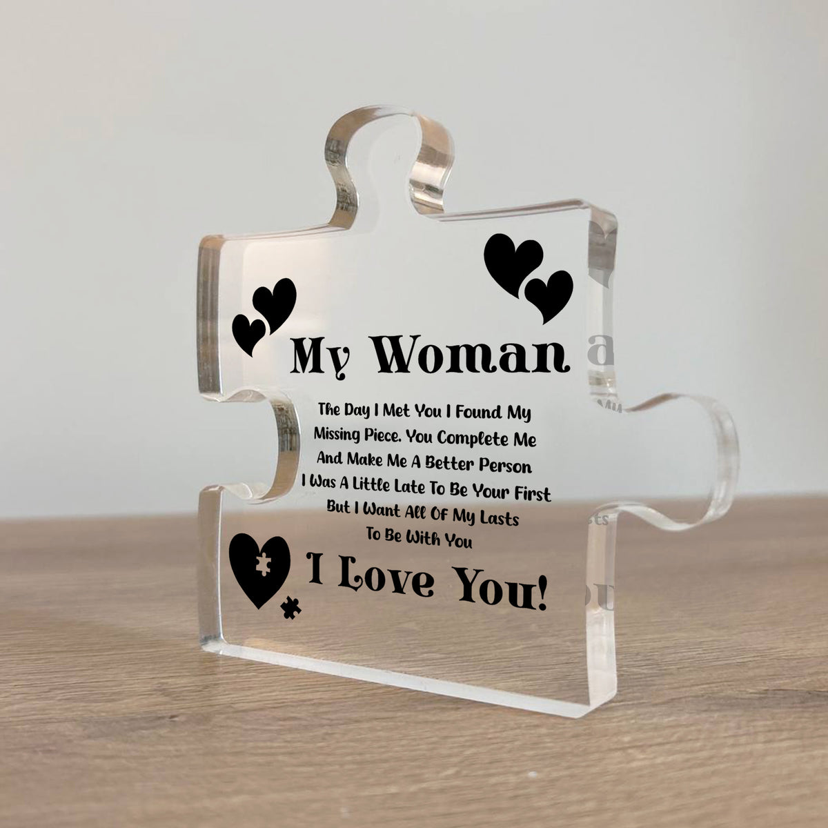 Gifts for Women I Love You Gifts for Her Acrylic Block Puzzle