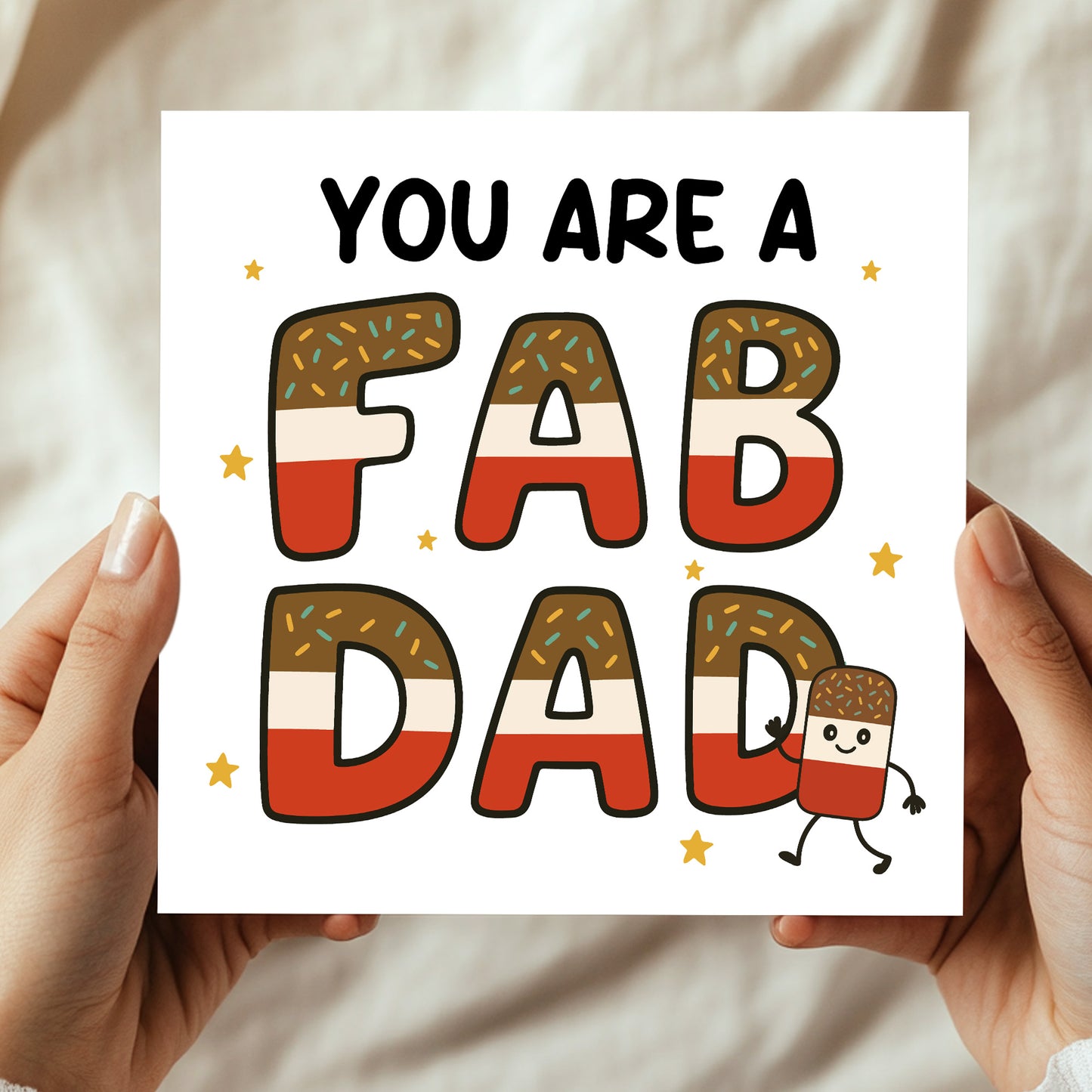 You Are A FAB DAD Card Happy Birthday Card For Dad From Daughter