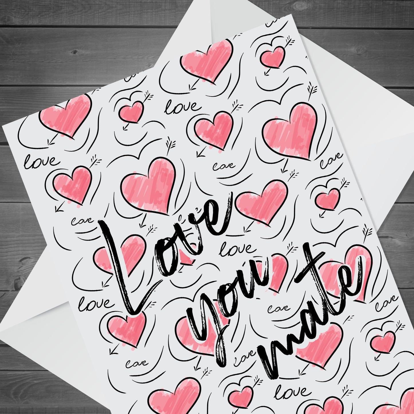 Best Friend Card For Valentines Birthday Love You Mate Card