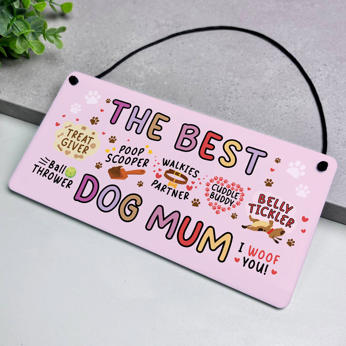 Funny Birthday Christmas Gift For The Best Dog Mum Gift Woof You