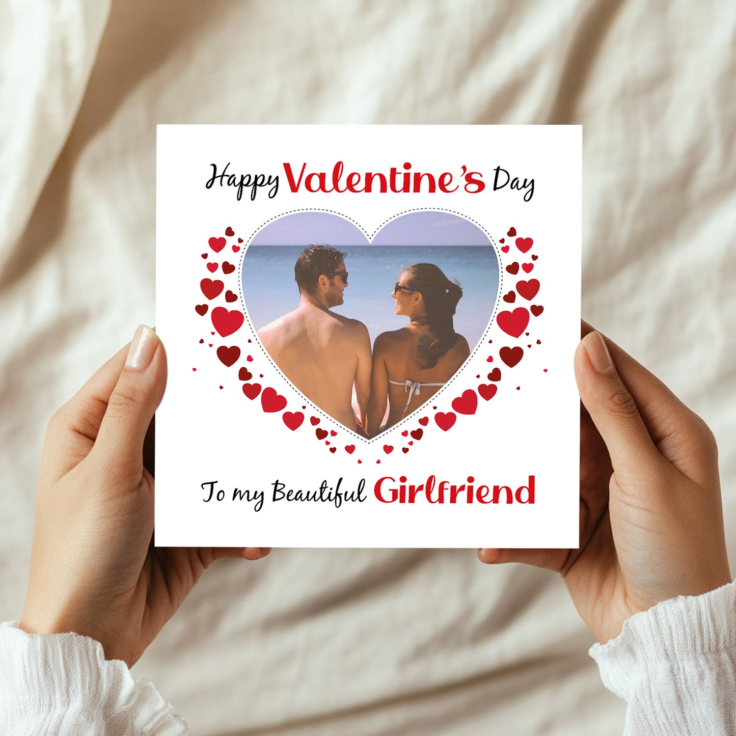 Valentines Day Personalised Photo Valentines Card For Girlfriend