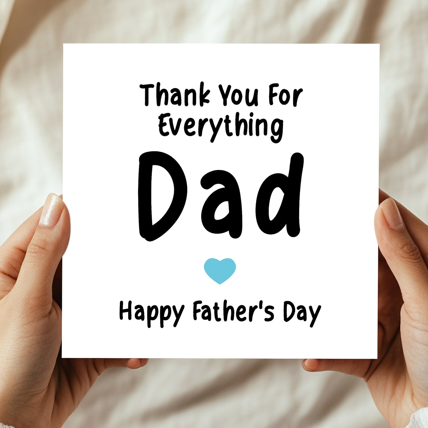 Fathers Day Card For Dad With Kraft Envelope Thank You Card