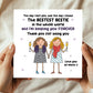 Birthday Card For Friend Bestest Bestie Card With Kraft Envelope