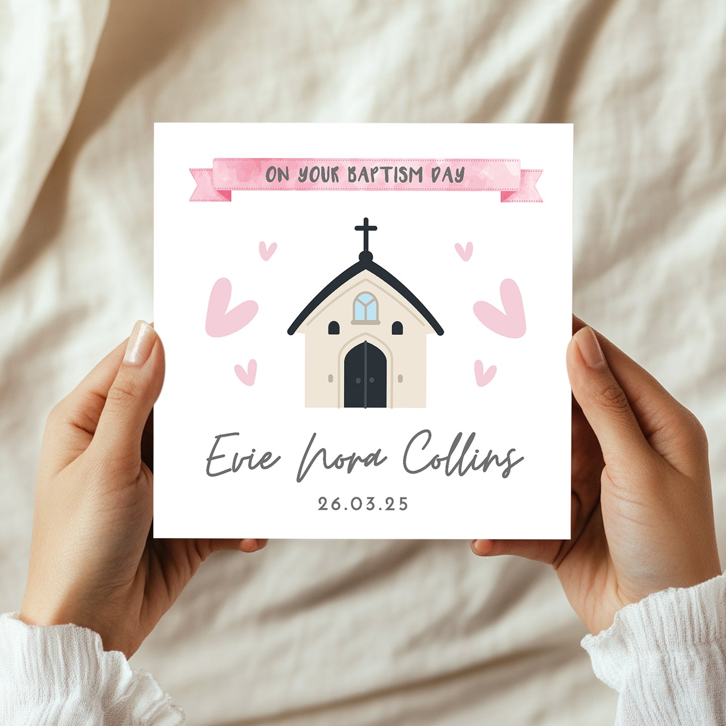Personalised Baptism Card On Your Baptism Day Card For Daughter