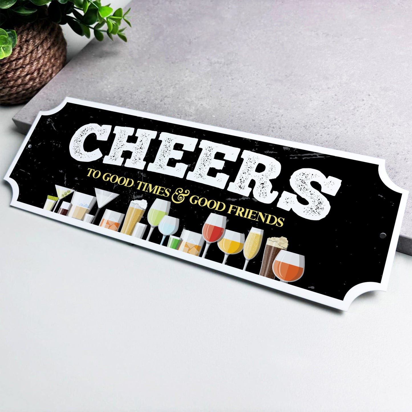 Cheers Plaque Bar Accessories for Home Pub Outside Decoration