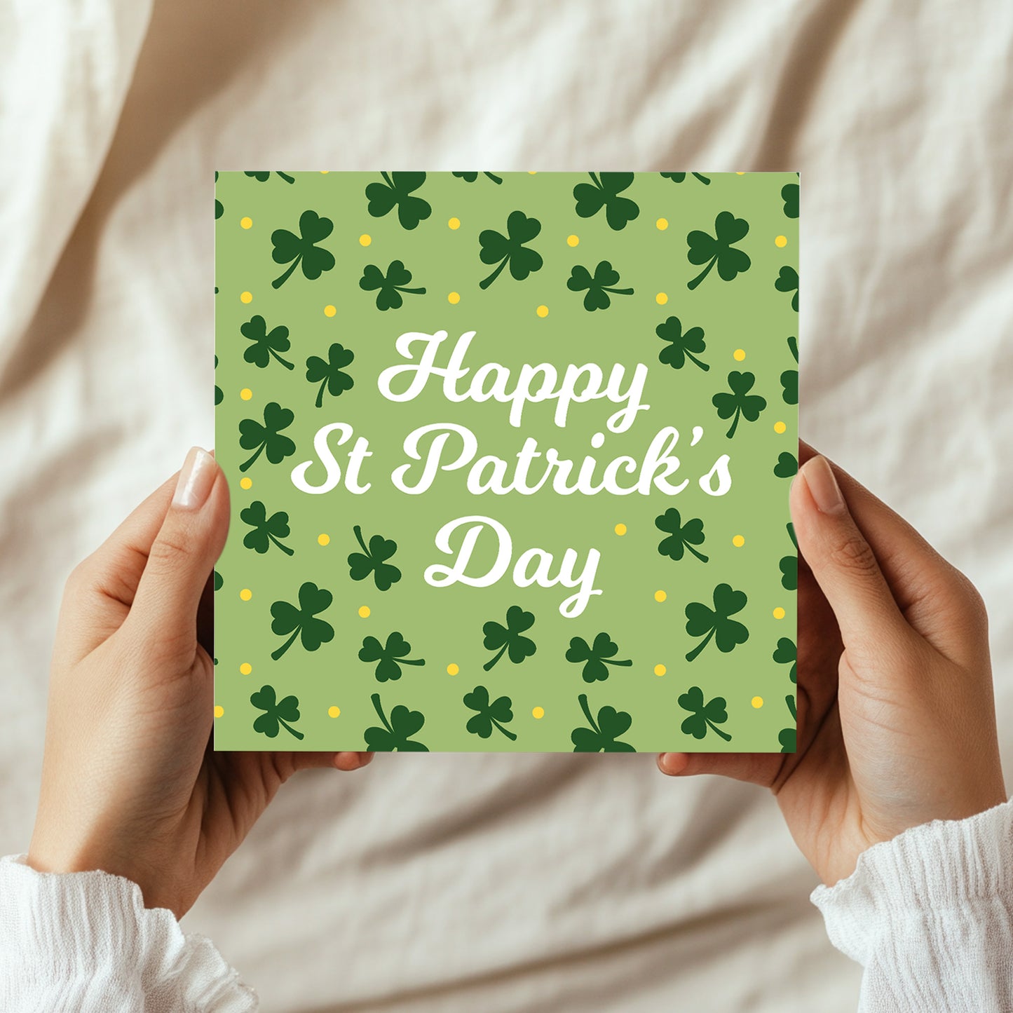 St Patricks Day Card - Irish Shamrock for Friends and Family
