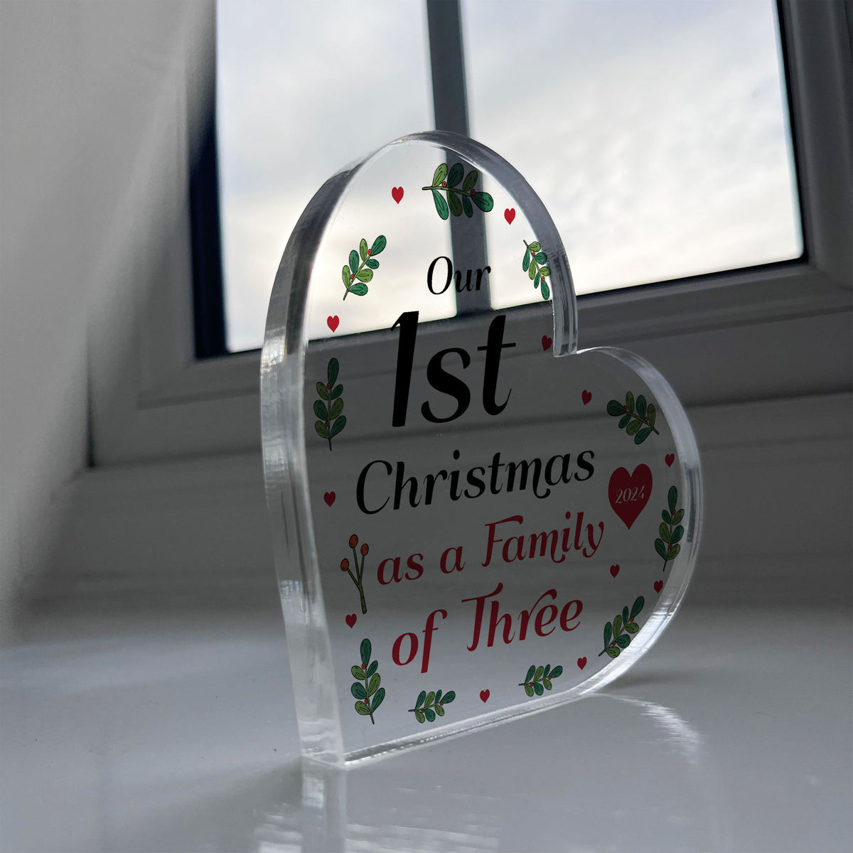 Our 1st Christmas As A Family Of Three Personalised Family Gift
