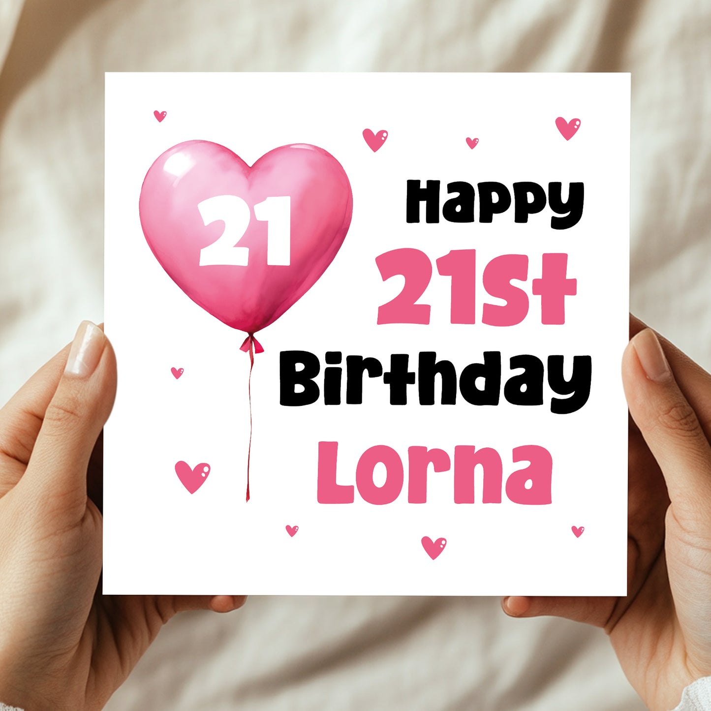 21st Birthday Card For Girls Personalised 21st Birthday Card
