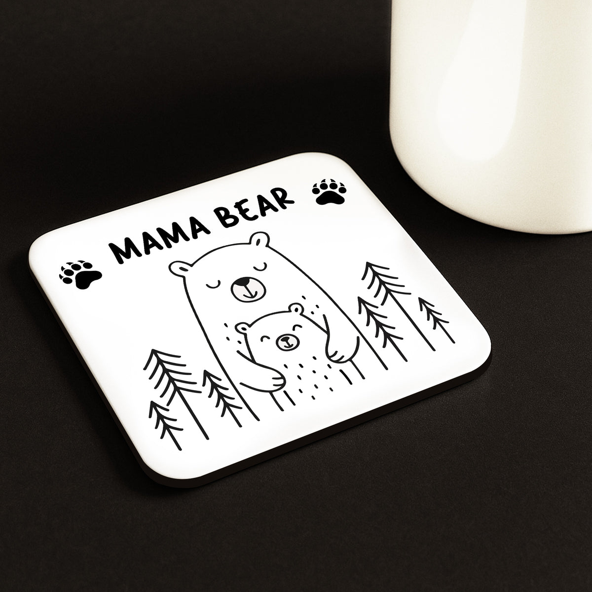 Mama Bear Coaster Gift For Mum From Daughter Birthday Mothers