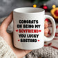 Funny Boyfriend Mug Congrats On Being My Boyfriend Mug Gift