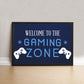 GAMING ZONE Framed Wall Art For Boys Bedroom Games Room