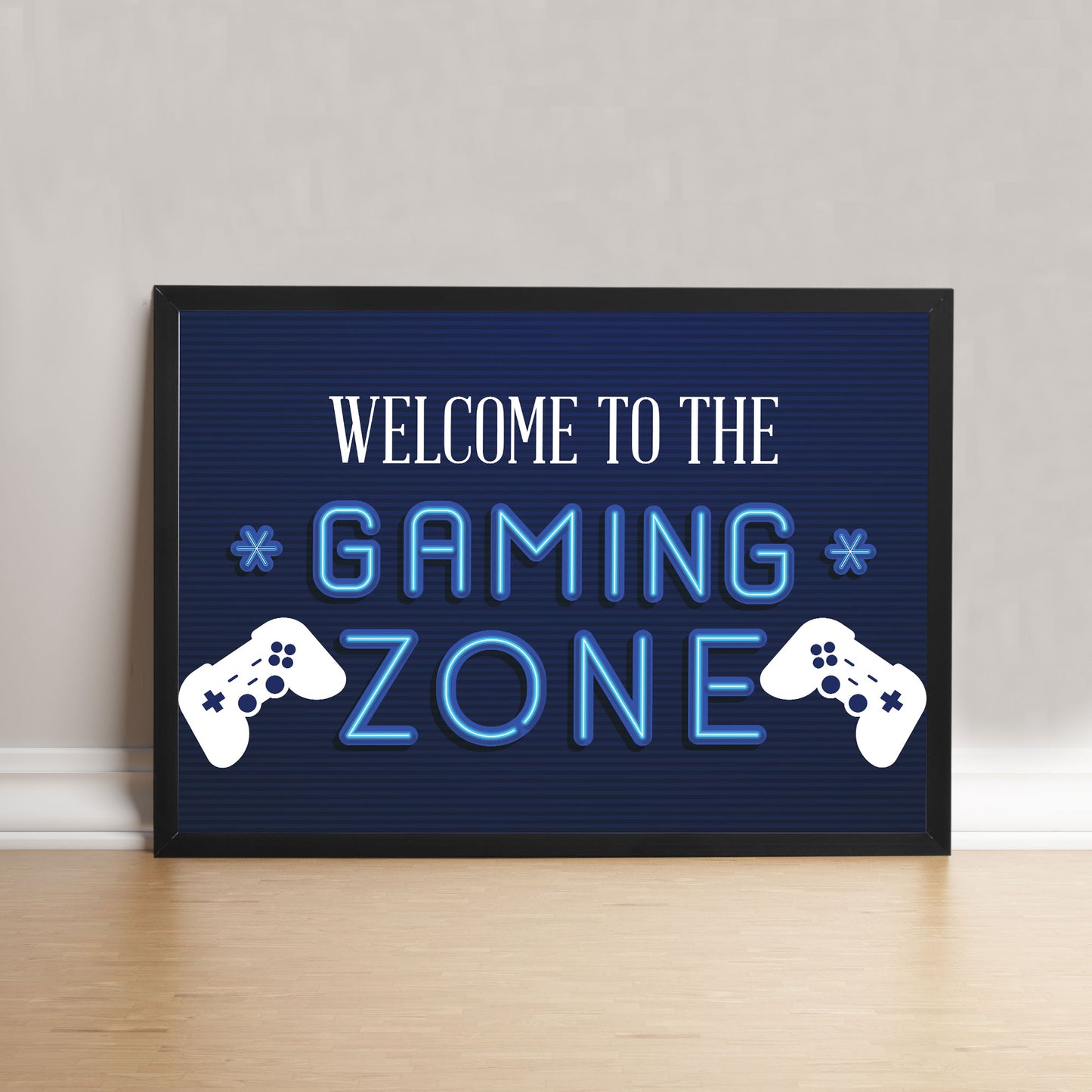 GAMING ZONE Framed Wall Art For Boys Bedroom Games Room