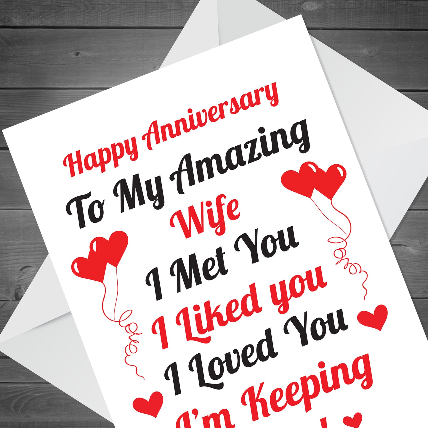 Anniversary Card For Wife Anniversary Cards For Her Thank You