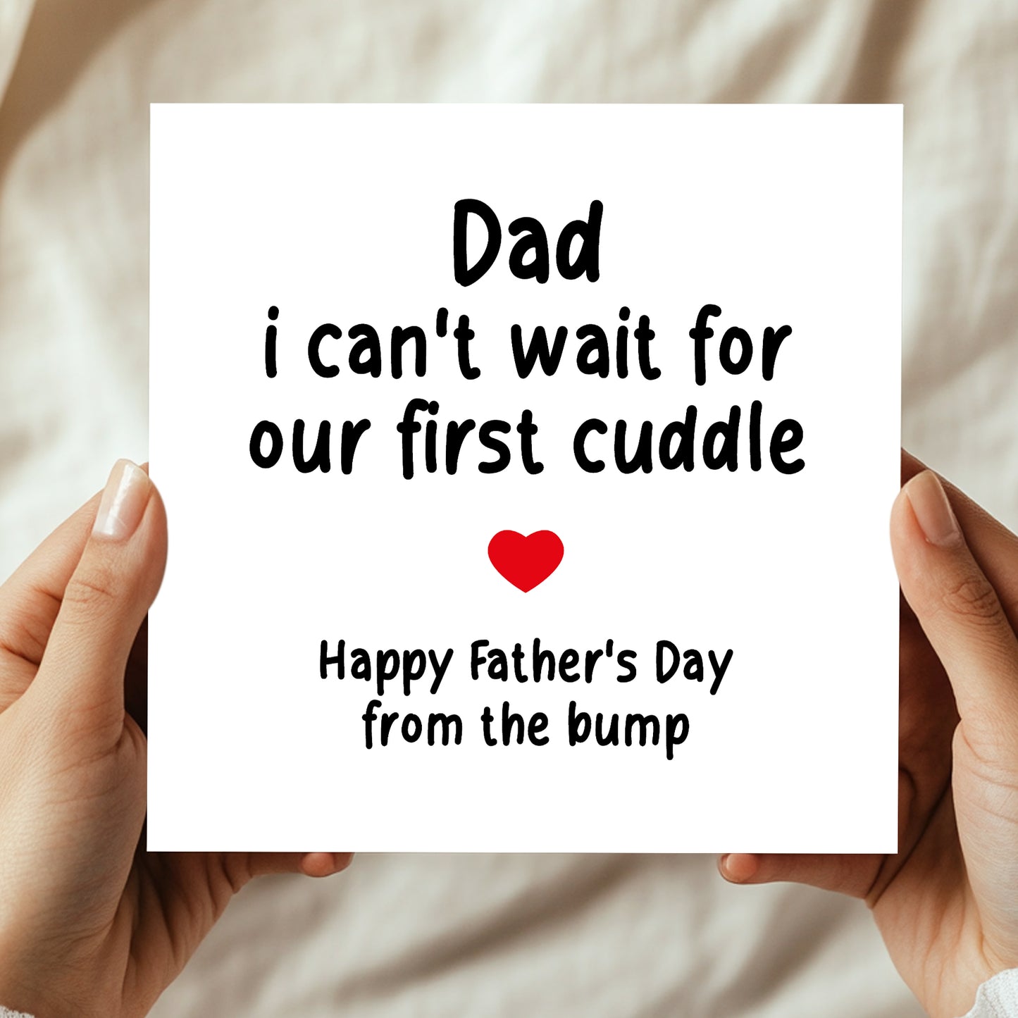 Fathers Day Card From Bump Novelty Card From Baby Boy Girl Baby