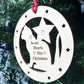 Cat Memorial Christmas Tree Wooden Bauble Cat Memorial Bauble