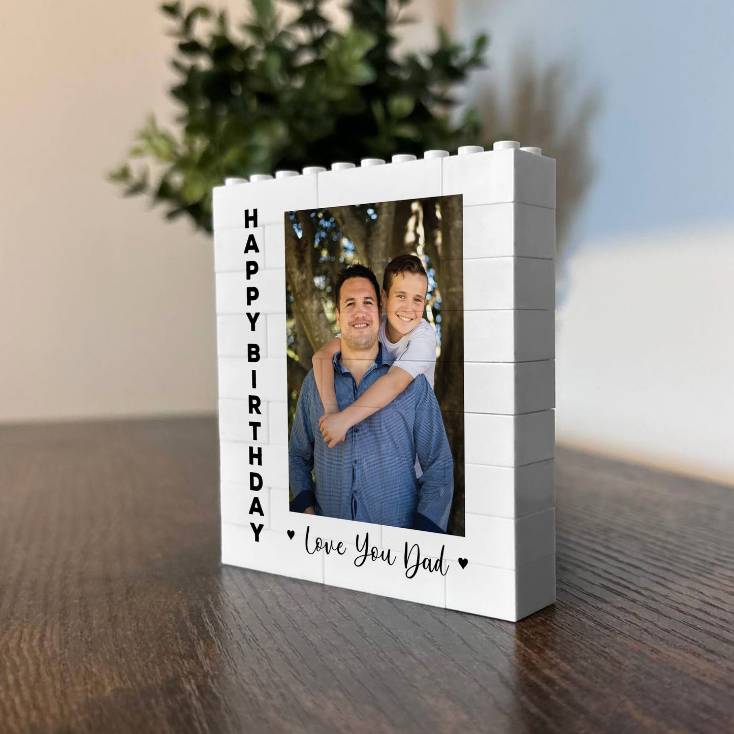 Personalised Dad Gift Love You Dad Gift Brick Photo Block