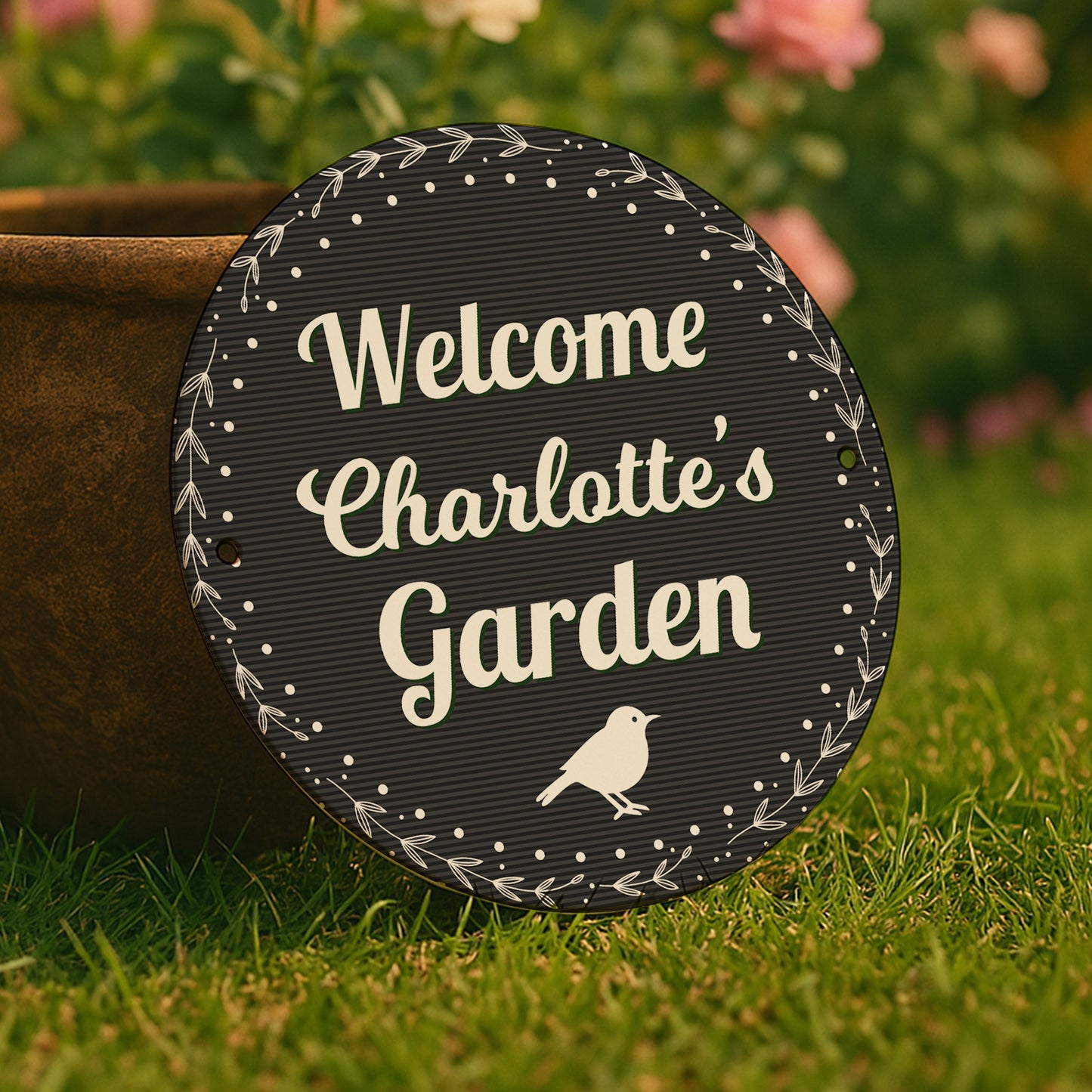 Personalised Garden Sign For Outside Hanging Welcome Sign