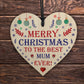 Best Mum Merry Christmas Wooden Tree Decoration Gifts Mum