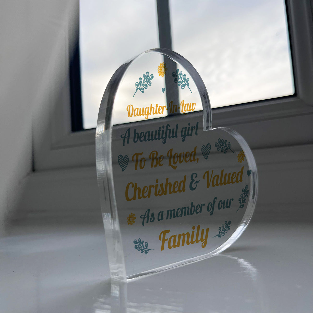 Daughter In Law Gift Loved And Cherished Acrylic Plaque Daughter