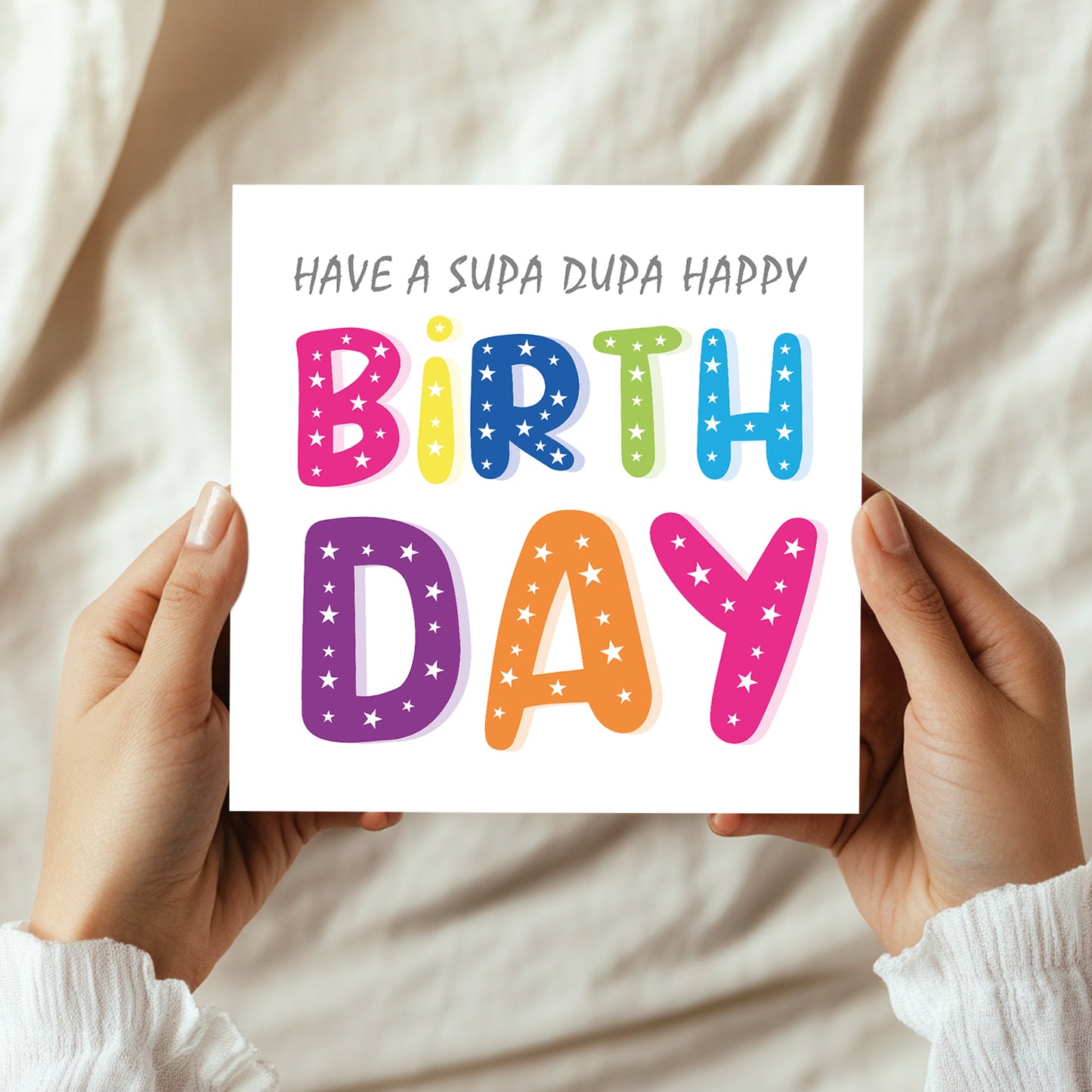 Fun Birthday Card For Men Women Supa Dupa Birthday Card For Him