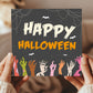 Halloween Cards Pack of 6 Greetings Card With Envelopes For Kids