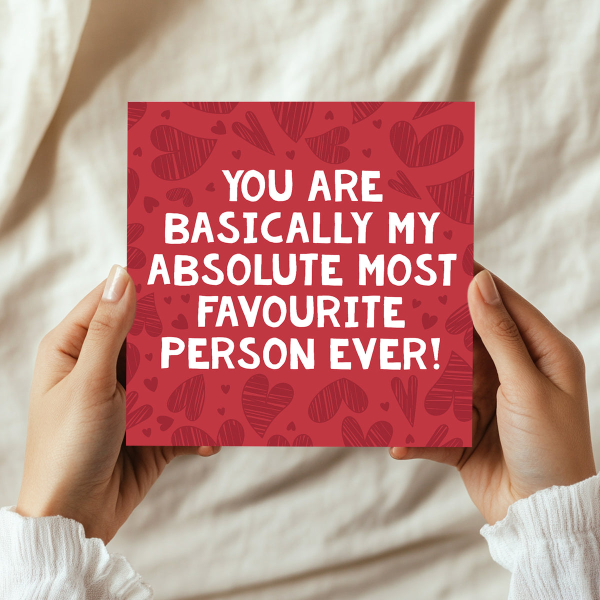 Valentines Card For Him Her MOST FAVOURITE PERSON EVER
