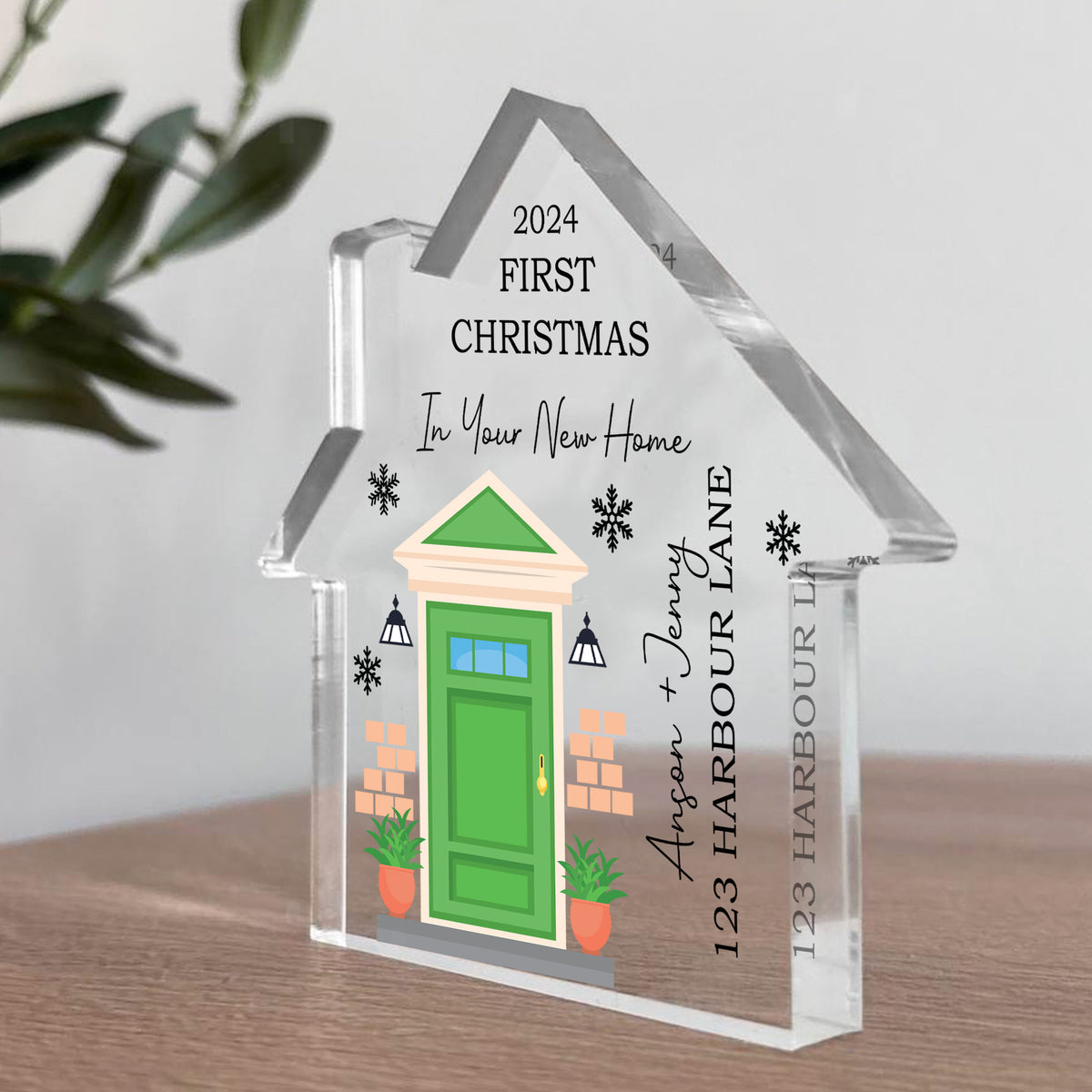 Personalised First Christmas In Your New Home Plaque Gift