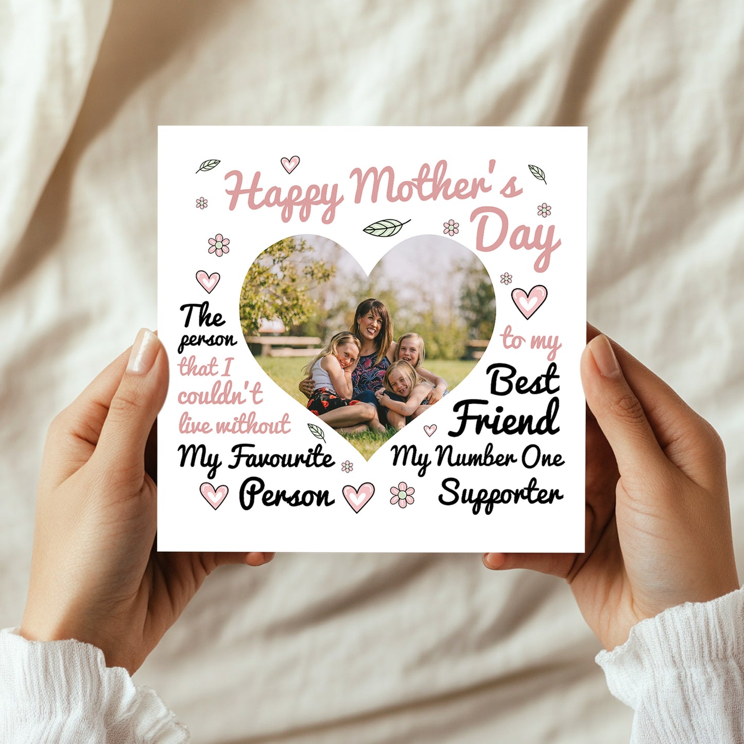 Personalised Mothers Day Card, Card With Photo, Best Friend Card