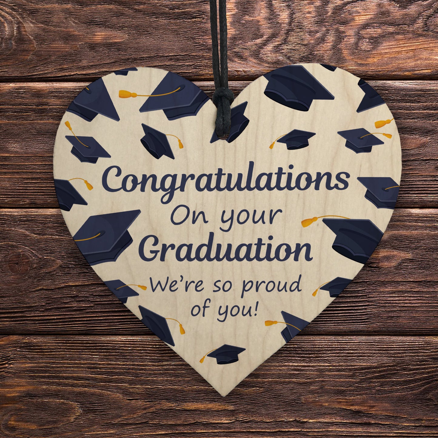 Graduation Gift Hanging Wood Heart Gift For Daughter Son