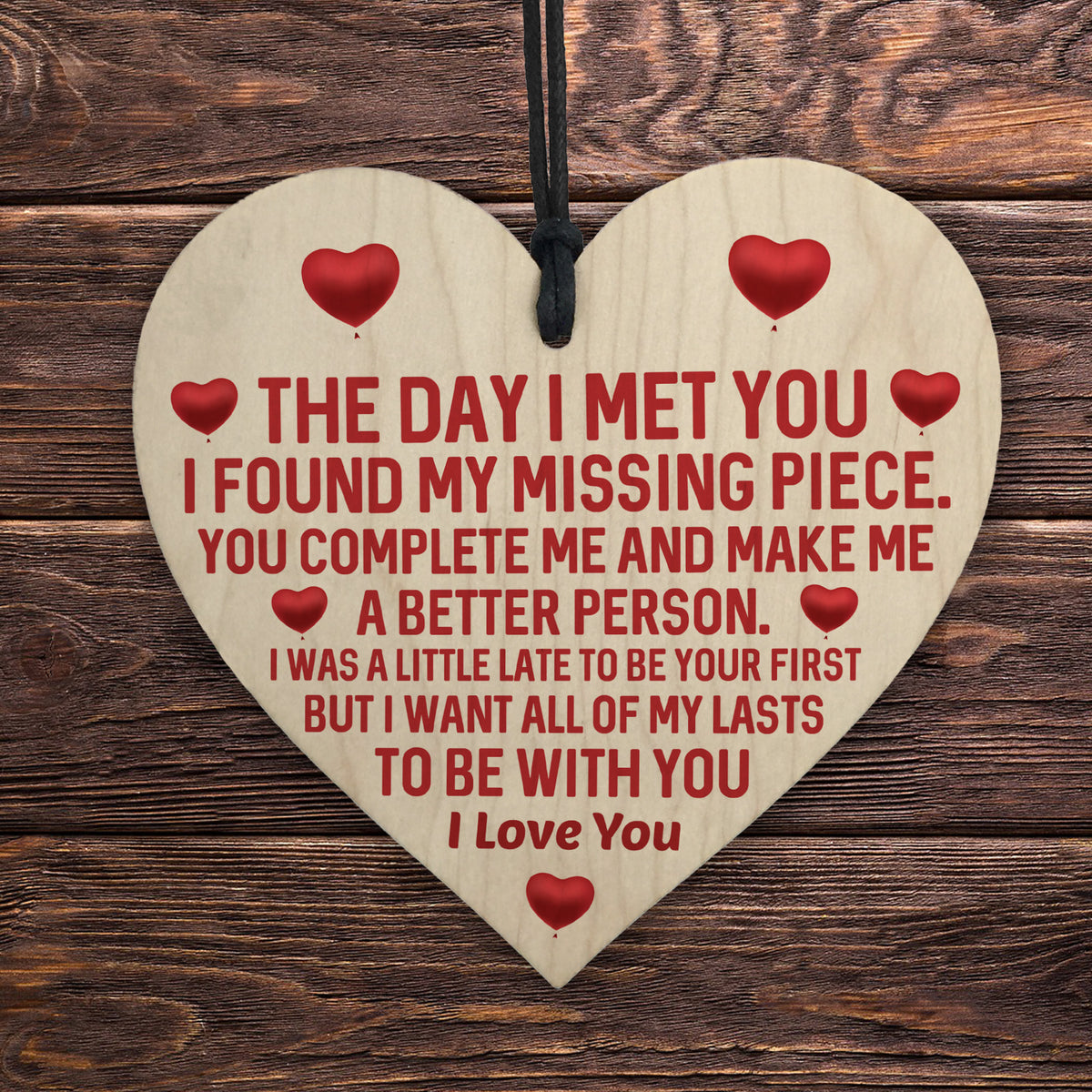 Couple Gifts For Him Her Wood Heart Love Gifts Boyfriend