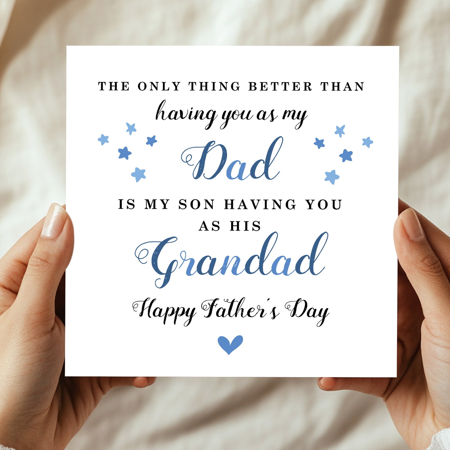 Fathers Day Card For Dad and Grandad Happy Father's Day Card