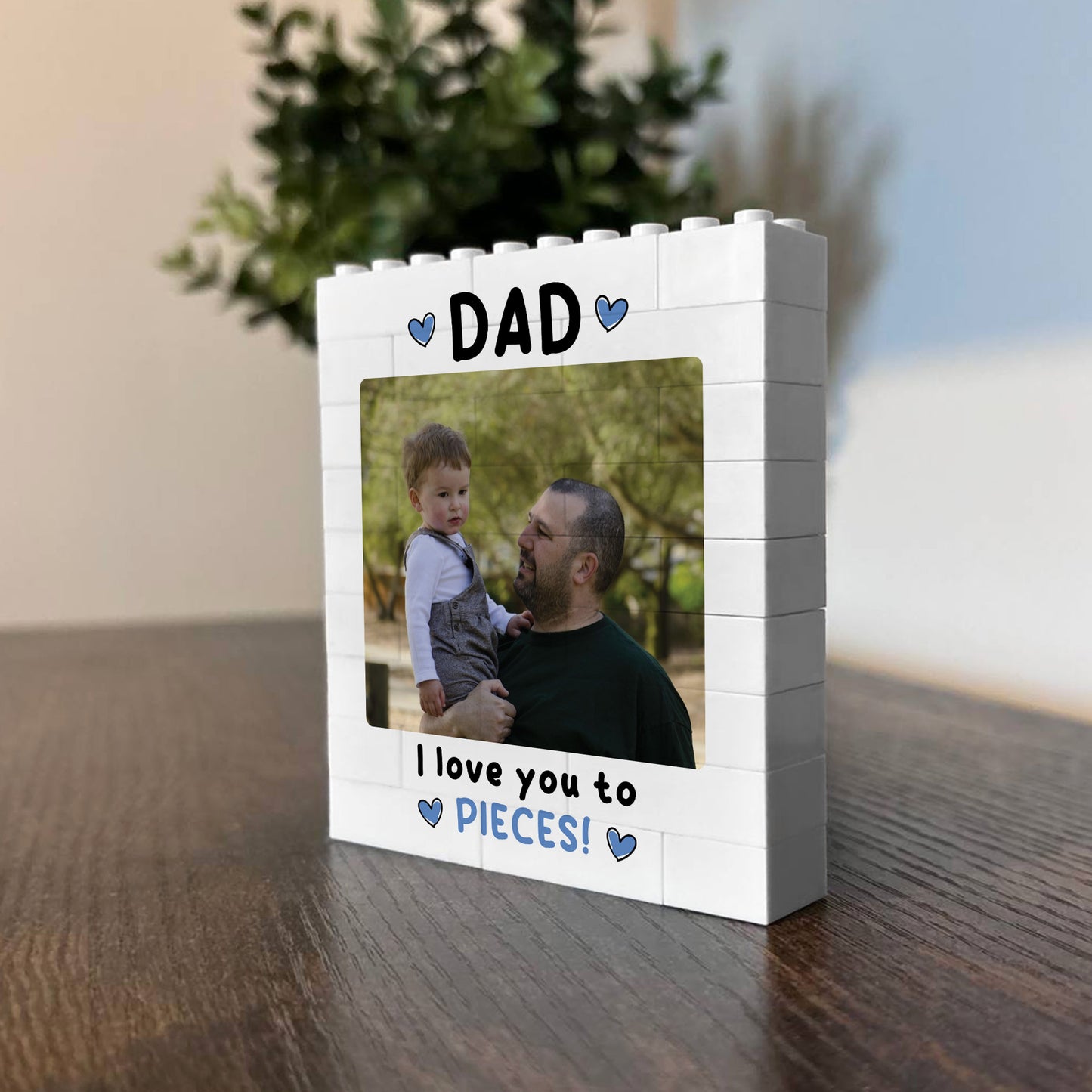 Brick Photo Block Gift for Dad For Fathers Day Building Blocks