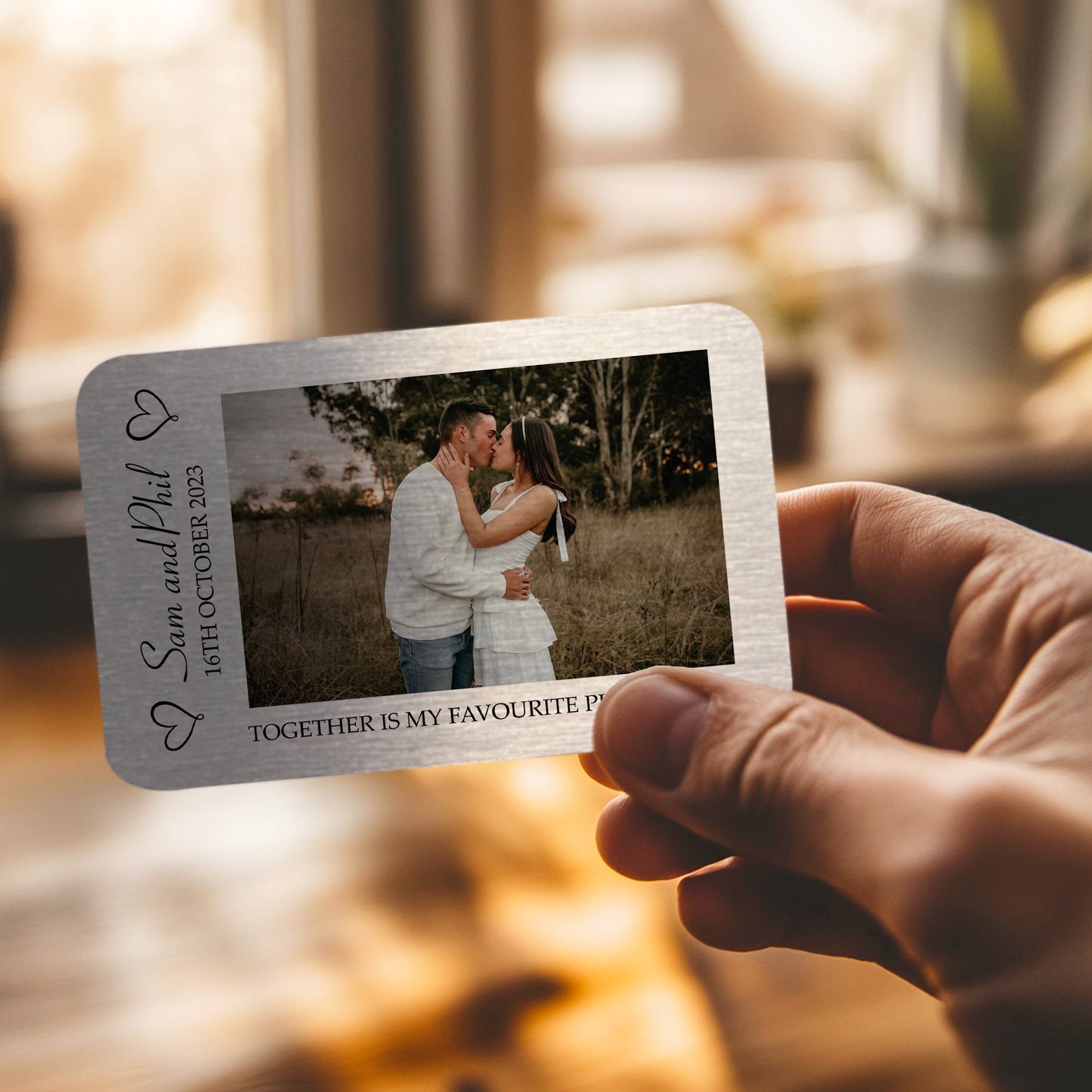 Personalised Metal Wallet Card Gift For Boyfriend Husband