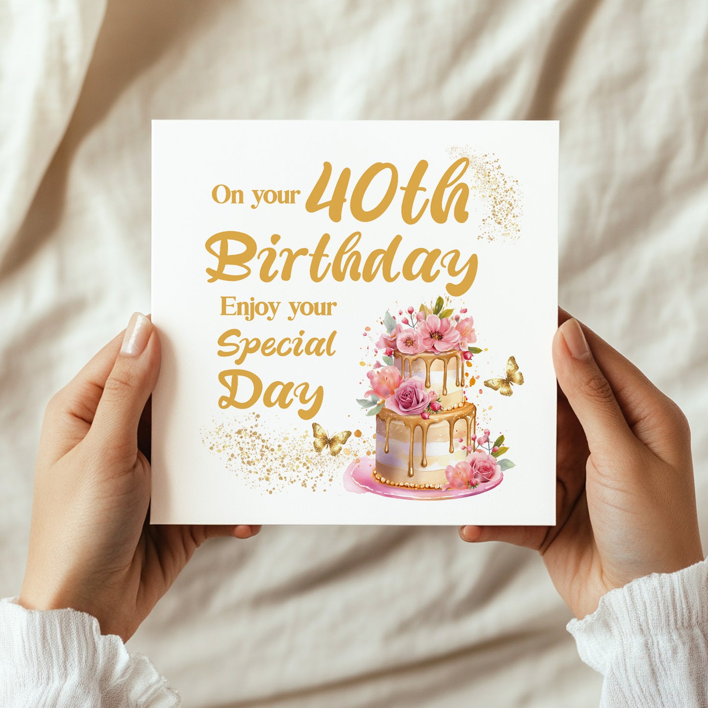 40th Birthday Greeting Card Milestone Age 40 Card For Female