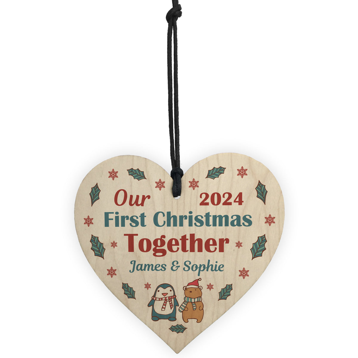 Novelty First Christmas Together Bauble Personalised Couple Gift